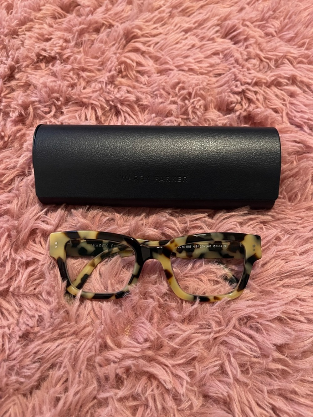 Warby Parker Men’s Blonde Tortoise Square Glasses